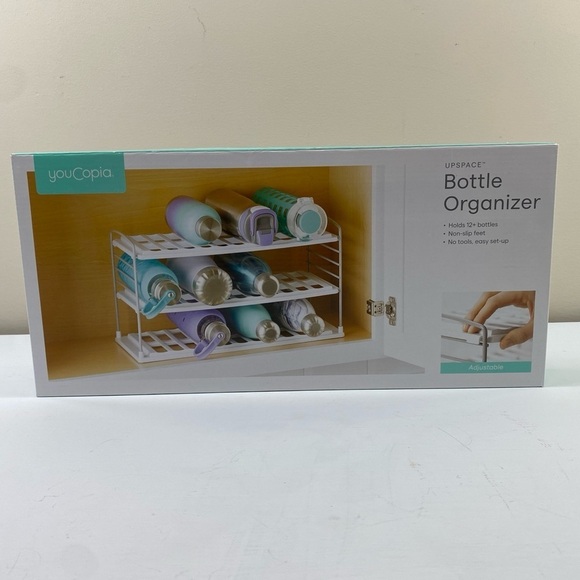YouCopia UpSpace Water Bottle and Travel Mug Cabinet Organizer Storage NIB - Picture 6 of 6